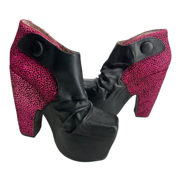 Jeffrey Campbell Pink Cheetah Print platform heels Size 7 - Picture 1 of 10